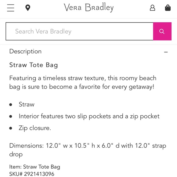 Vera Bradley Tote - Picture 2 of 5